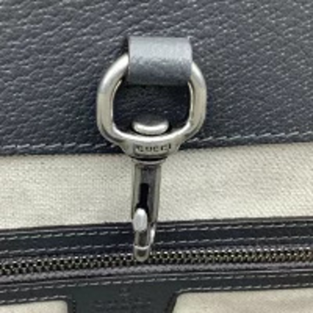 Gucci Supreme Shoulder Canvas Tote Bag Ophidia Gray GG - Picture 9 of 13